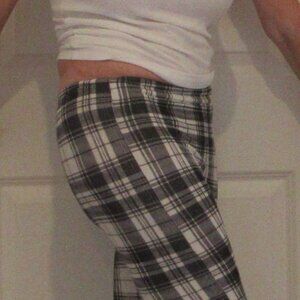 MeMoí Black n White Checked leggings, size M/L (but really, a "S")